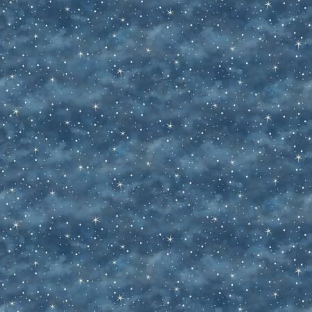 It's the Holidays Village Starry Night 2033-75 Denim