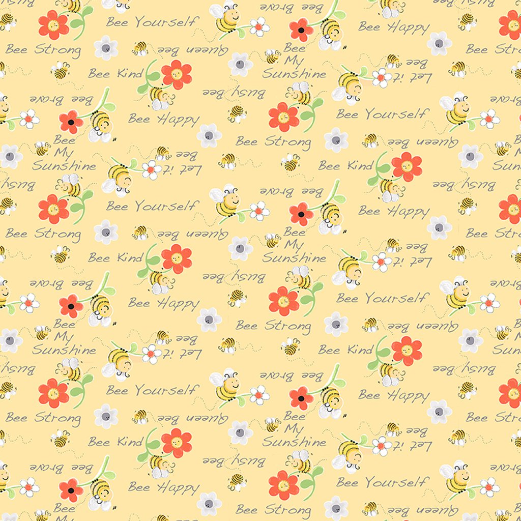 Suzy Bee Sweet Bees "Bee Kind" SB20362-310 Yellow