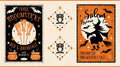 Witching Hour Panel Halloween 24" x44" Witch on Broom WHOU5392-PA