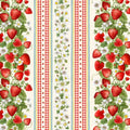 Berry Sweet Strawberry Cream Sweet Berry 11in Stripe CD3401-CREAM