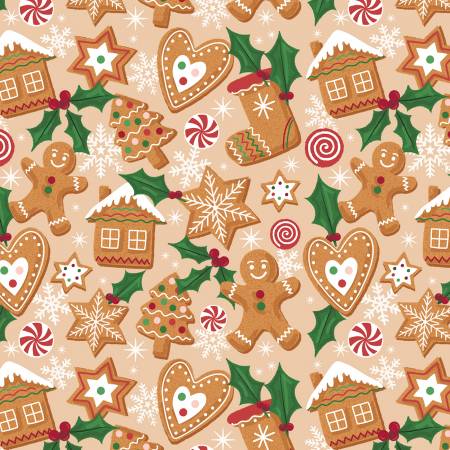 Christmas Miniatures II Gingerbread Allover CHM35909-NE