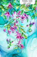 Concerto Hummingbirds Pale Blue Panel  DP27826-42 Multi approx. 30"x43