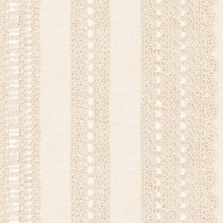 Cottage Lace Cream Crochet Stripe R261472D-CREAM