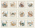 Cotton Tails  36" Panel 12 Blocks each about 10" Square 30078-E Cream