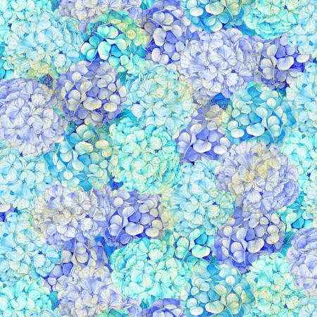Escapade Blue Packed Metallic Hydrangea CM3794-BLUE