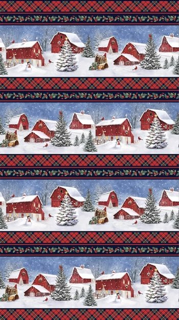 Farmstead Friends  Horse Border Stripe DP26896-24