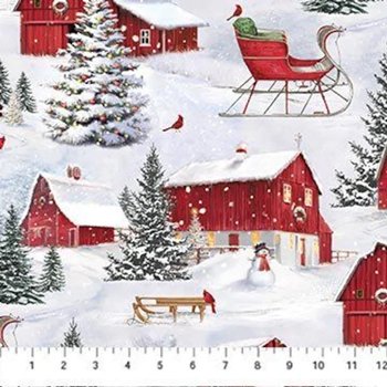 Farmstead Friends Scenic DP26897-41 Pale Blue