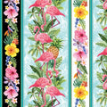 Flamingo Paradise Border Stripe Multi 14846B-99