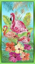 Flock Star Flamingo 24" Panel 3807P-72 Aqua