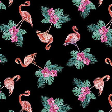 Flock Star Flamingo Tossed 3806-99 Black
