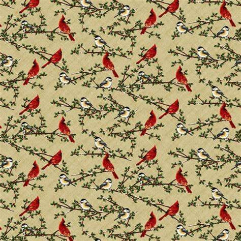 Frozen in Time- Cardinals and Branches Cream 2712-33