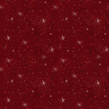 Gingerbread Christmas Stars Y4125-83 Dark Red