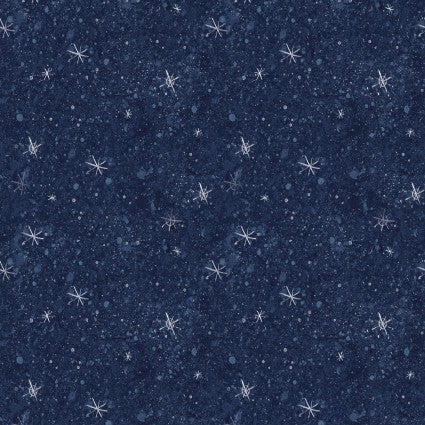 Gingerbread Christmas Stars Y4125-93 Light Navy