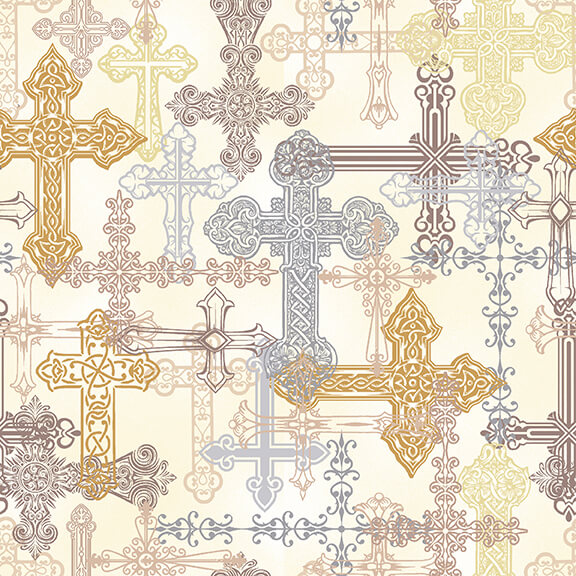 He Leads Me Crossed 1834-41 Ivory