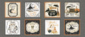 Hocus Pocus Eight 8"x8" Blocks  HPOC5823-MU 19" panel