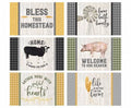 Homestead Life Placemat Panel P9454R-PANEL 36" x44" 6 Blocks