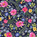 Indigo Song Allover Floral ISON 05642-N Navy