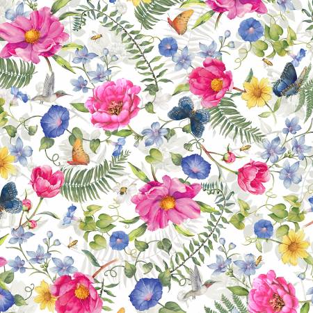 Indigo Song Allover Floral ISON 05642-W