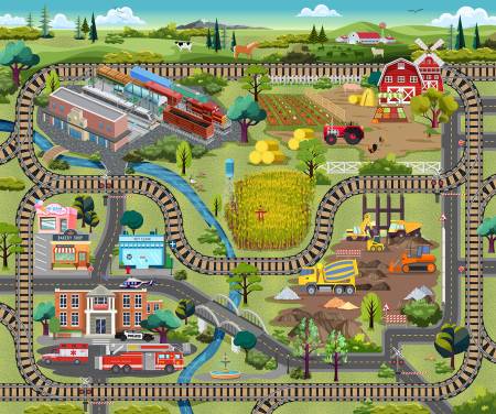 Let's Go Digital 36" Canvas Play Mat Y4462-55
