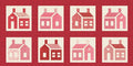 One Room School House Panel 03050 R Red