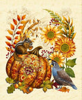 Pumpkin Panel 8374PS-44 36" x 44" Cream Multi