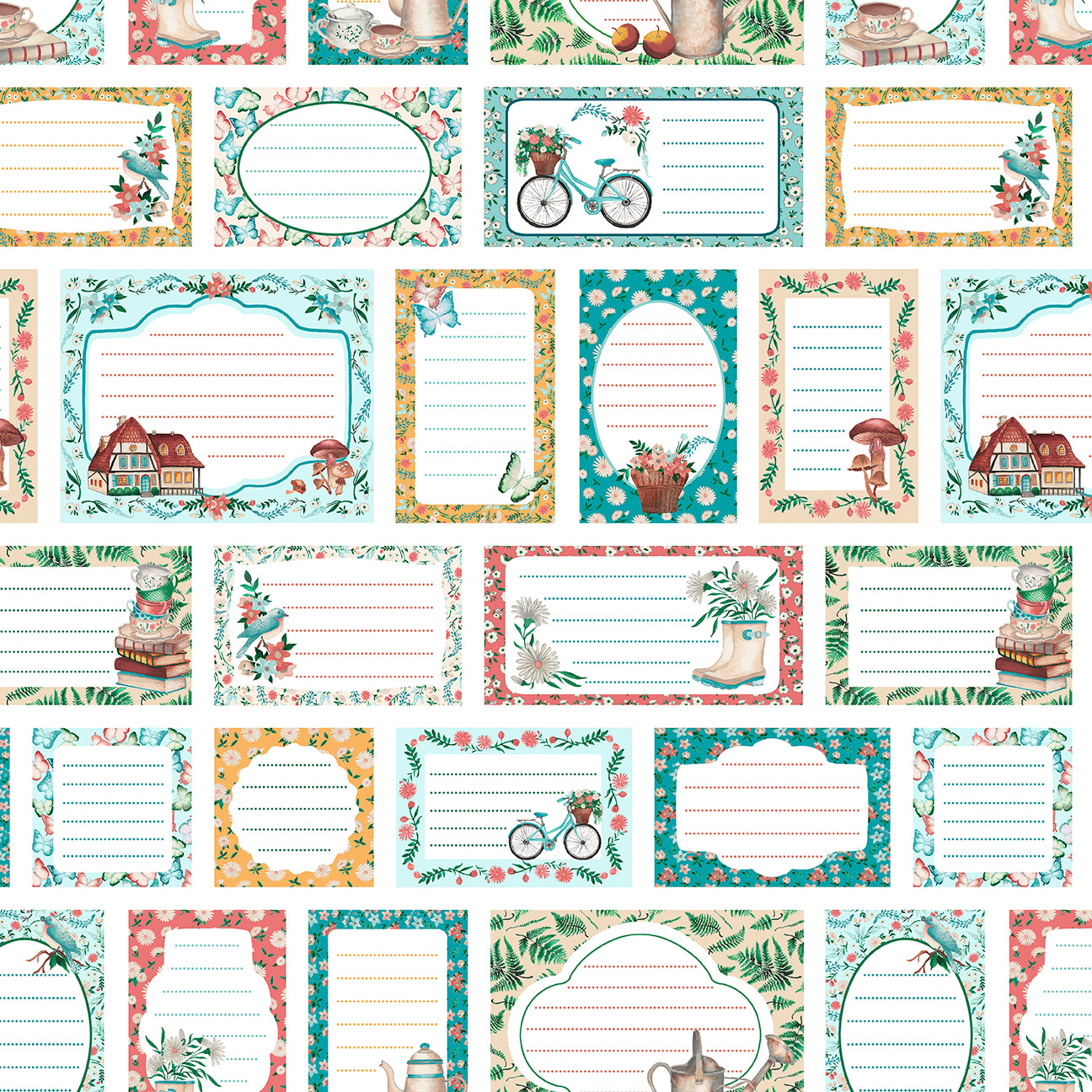 Rural Fantasy Quilt Labels 2347-41 Ivory