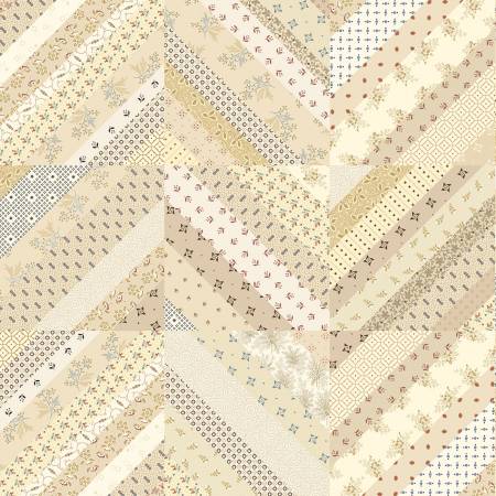 Scrap Happy Cream Strip Block