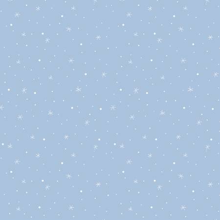 Snowman's Village Sky Snow R191409D-SKY Lt Blue