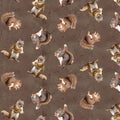 The Secret Life of Squirrels III Digital Squirrels Y4532-13 Dark Khaki