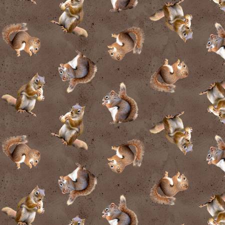 The Secret Life of Squirrels III Digital Squirrels Y4532-13 Dark Khaki