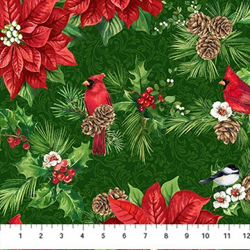 Yuletide Traditions Cardinals and Greenery DP26105-76