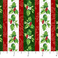 Yuletide Traditions Cardinals Border Stripe DP26108-10 White