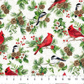 Yuletide Traditions Cardinals DP26107-10 White
