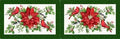 Yuletide Traditions Cardinals Placemat Panel DP26114-10 White Multi