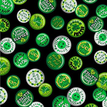 A wee bit Irish Buttons Tossed 23550 J Black