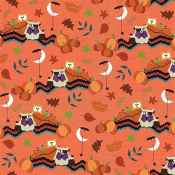 Aint Life a Hoot Owls and Pumpkins 1488 33 Orange