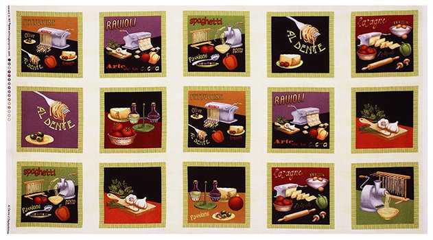 Al Dente Eating Out Panel (15 motifs) 44043279 beige
