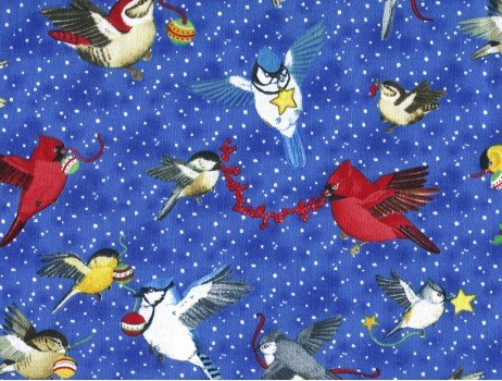 All Spruced Up Birds on Blue 77004 432