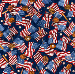 AMERICA'S PASTIME - FLAGS & BASEBALL MOTIFS 28351