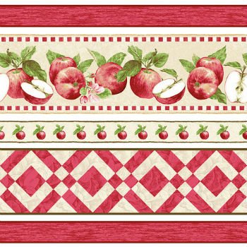 Apple Festival Border Stripe 1521 48 Cream