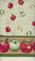 Apple Vineyard 60" Apples with Border 74523 Green
