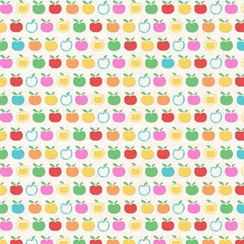 Apples Colorful ~1/2" wide 9685 41 White