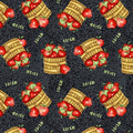 Apples Farm Raised Tossed Baskets 1980 98 Black