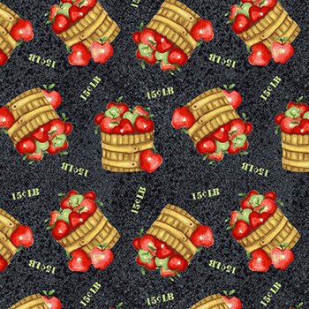 Apples Farm Raised Tossed Baskets 1980 98 Black