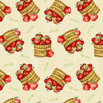 Apples Farm Raised Tossed Baskets 1980 Cream