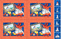Atlantic Coast Lobster Placemats Panel Dk Blue Multi Heavy Weight Canvas 4 Fronts 27"x44