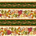 Autumn Fields Cream Multi Border Stripe 8371S-35