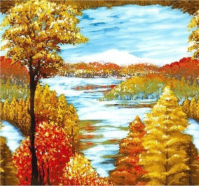 Autumn Forest CX3593 44" x 22" Fall Landscape