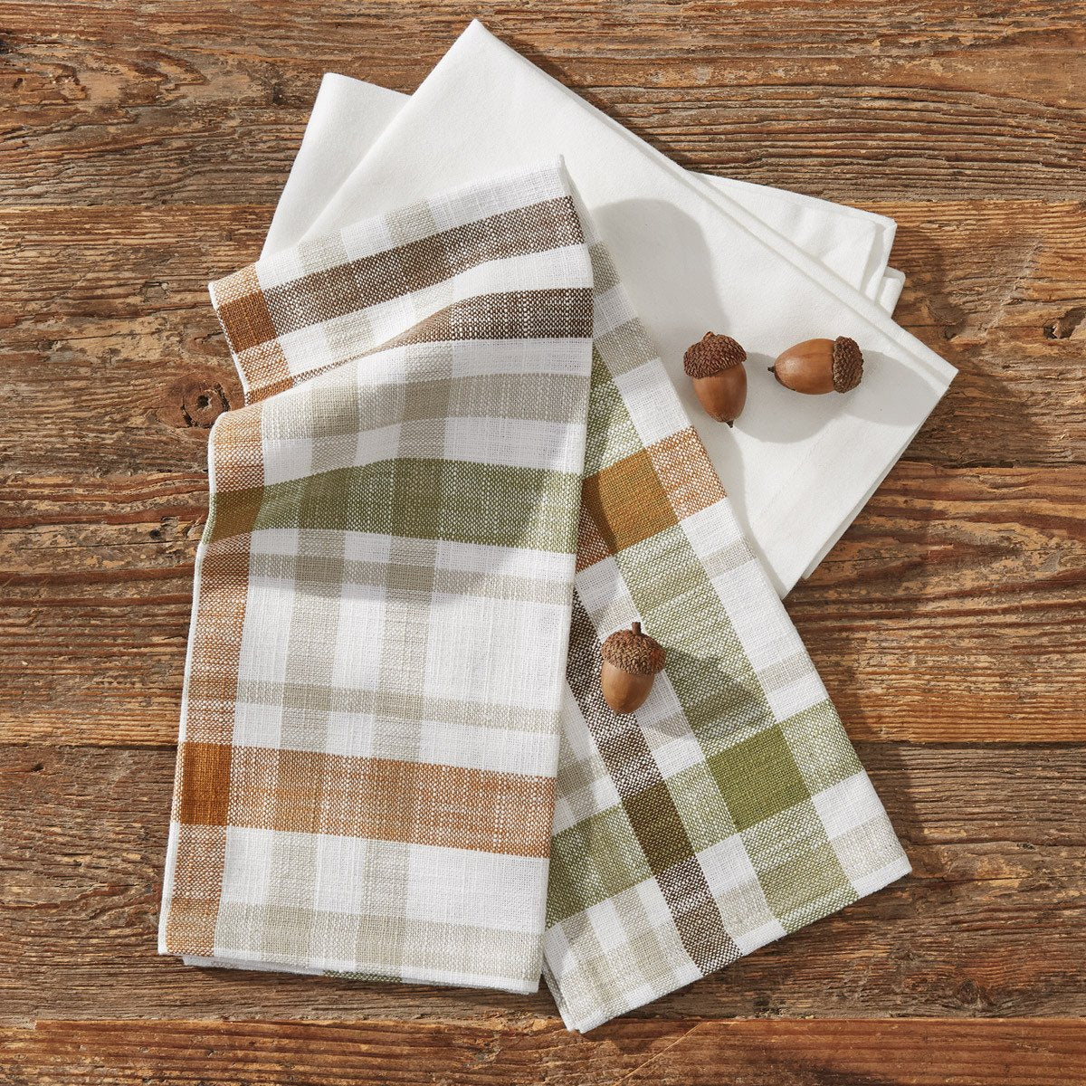Autumn Plaid Homespun Tea Towel 9575