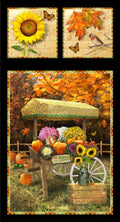 Autumn Splendor Panel 276P-99 Black 24" x 44